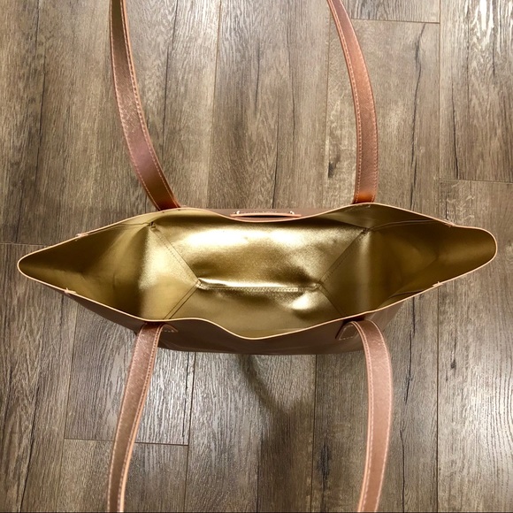 Used Once, Michael Kors Rose Gold/Gold Tote Bag - Picture 4 of 6